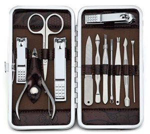 12 pcs Manicure Set in Leather Pouch 8