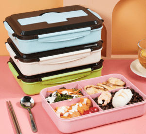 1500ML Eco Wheat Lunch Box Set 2 1