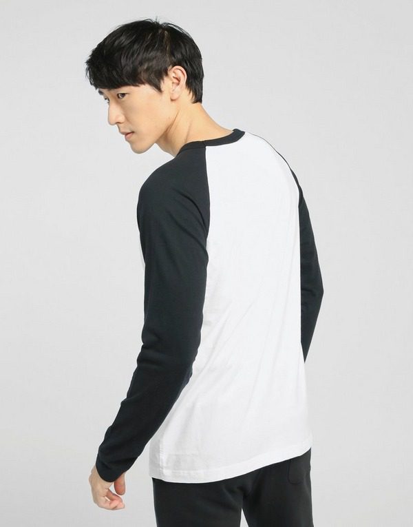 Cross Color Long Sleeve Round Neck Shirt
