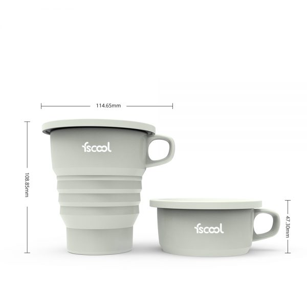 Collapsible Tri Fold Mug With Holder