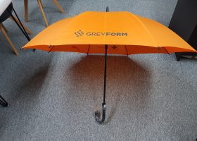 DO0222 010 Grey Form 27 Inch JHook Umbrella 1