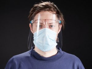 Face Shield with Glasses Frame 1