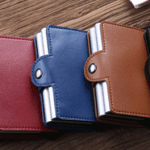 Italian Leather With Push Slider Anti RFID Wallet 5