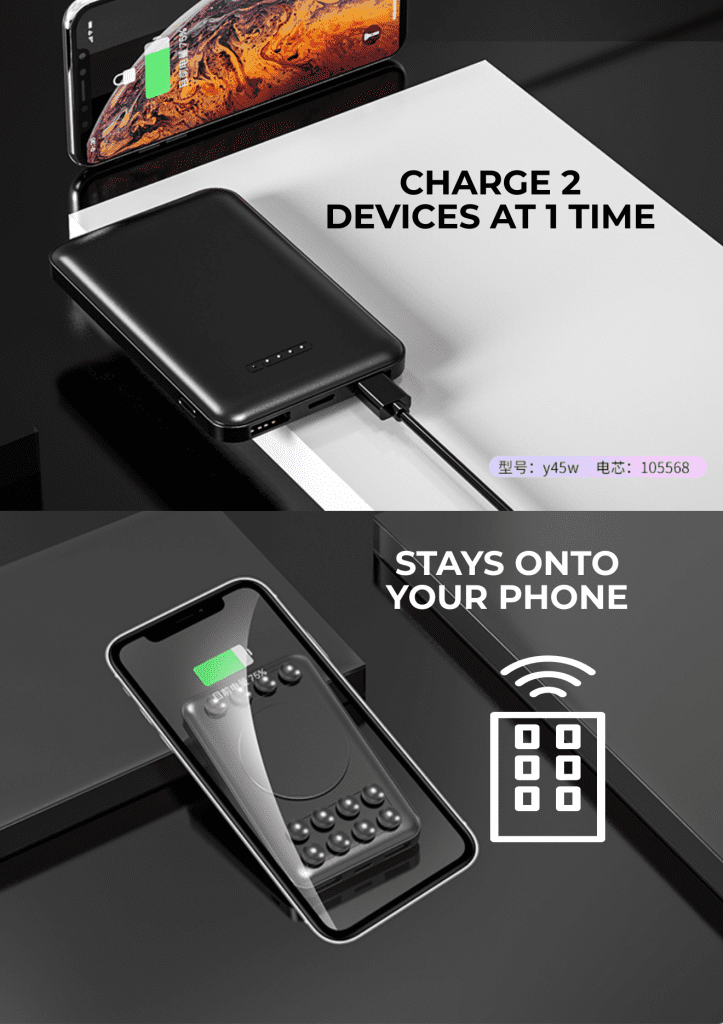 Poster 2 Mano Wireless Suction Powerbank