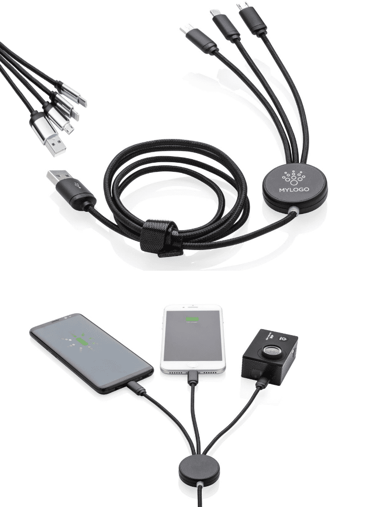 Product Display Image 3 In 1 Light Up Logo Long Charging Cable