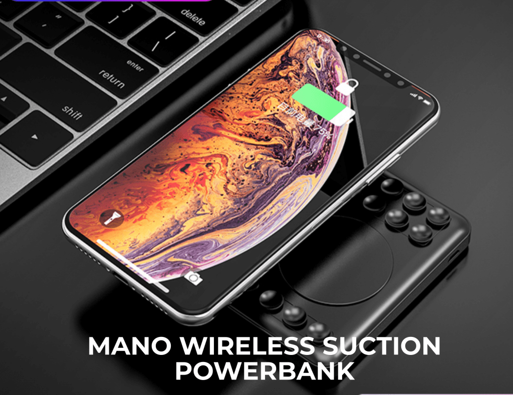 Product Display Image Mano Wireless Suction Powerbank