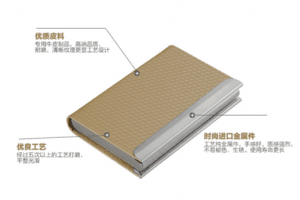 checker square leather card holder 2