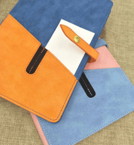 duo tone pocket leather notebook 1