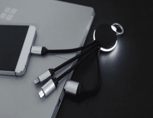 3 in 1 Light up Logo Charging Cable