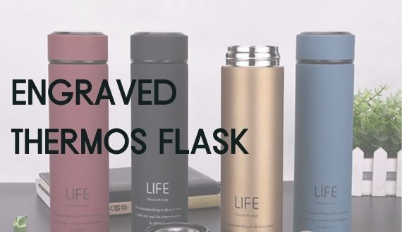 Engraved thermos flask