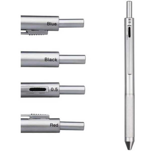 4 in 1 Aluminium Multifunction Pencil Pen