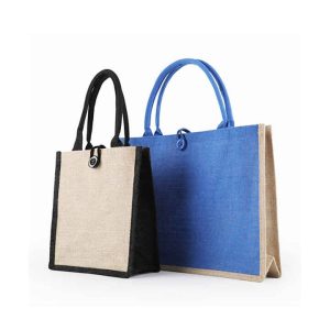 2 Tone Jute Tote bag