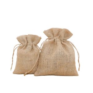 Eco Jute Drawstring Pouch