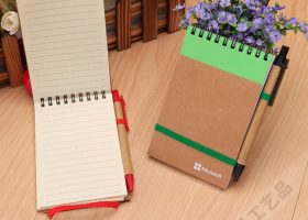 Eco Kraft Post it with Pen 8