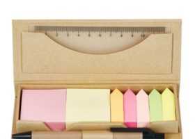 Eco Kraft Ruler Post it Box 1