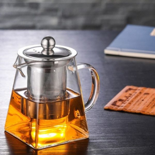 Pocket Filter Tea Pot Glass Pot