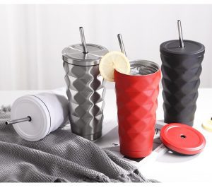 3D Diamond Steel Flask