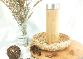 Eco Bamboo Thermal Cup with Strainer 1