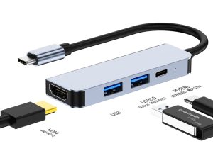 4 in 1 Type C HDMI USB Adapter Hub 7