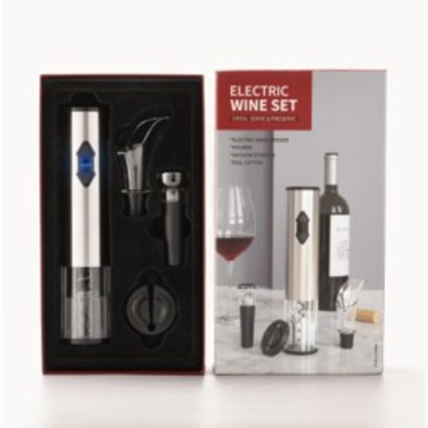 4 Piece Electric Wine Opener Gift Set