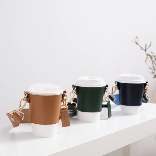 Designer Leather Cup Holder