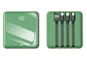Gloss 10000mah In Built Cable Powerbank 8