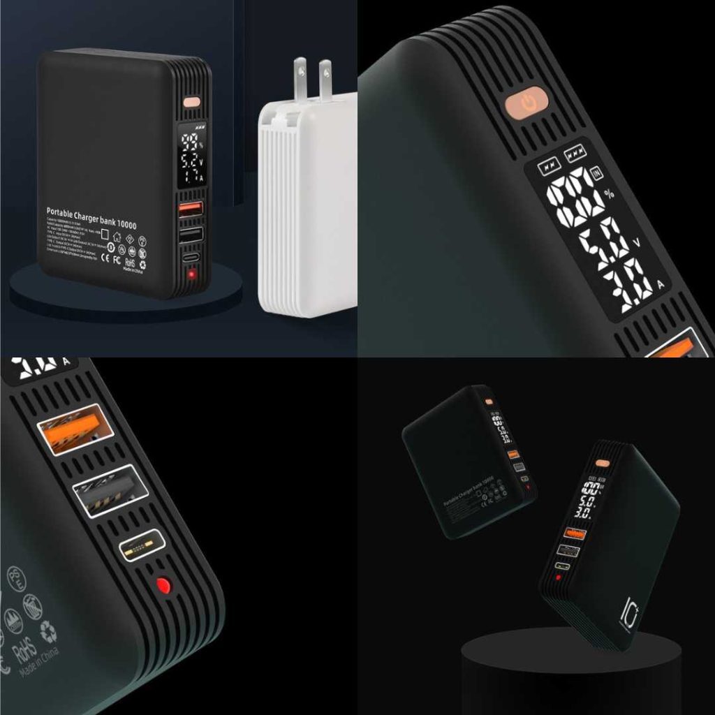 Fast Charging 10000mah Powerbank With International Wall Plug 2