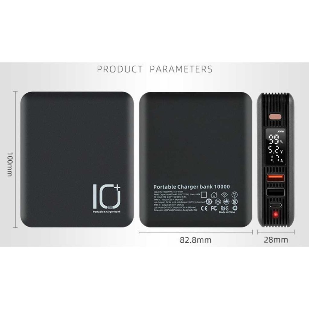 Fast Charging 10000mah Powerbank With International Wall Plug 8
