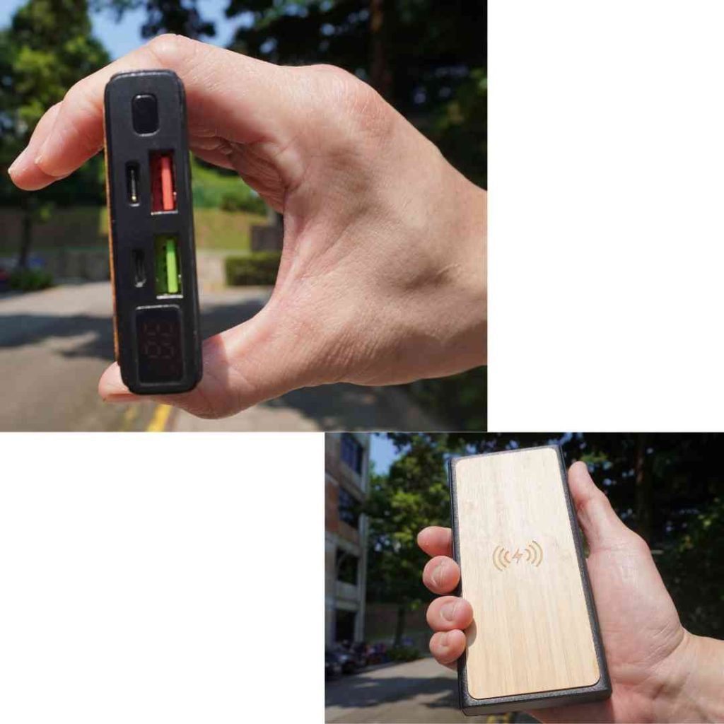 Eco Bamboo Wireless 10000mah Powerbank 11