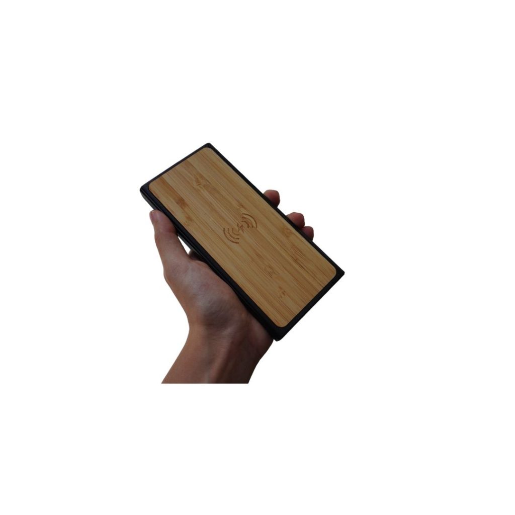 Eco Bamboo Wireless 10000mah Powerbank 4