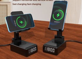 Flexi Wireless Charger Phone Stand Clock 1