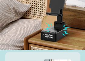 Flexi Wireless Charger Phone Stand Clock 13