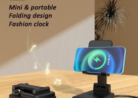 Flexi Wireless Charger Phone Stand Clock 23