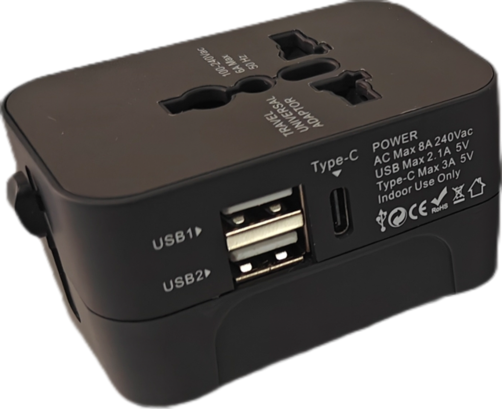 Flat Base Type C Basic Travel Adaptor 6