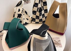 Knitted Cross Tote Bag 11