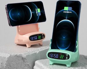 Phone Stand Wireless Charger Clock 1