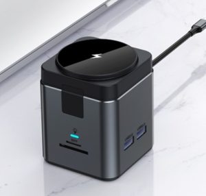 Smart USB Hub 3 Way Wireless Charger 8