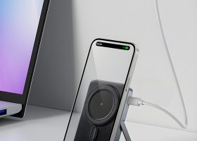Flip Stand Aluminium 10000mah Wireless Powerbank 10