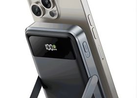 Flip Stand Aluminium 10000mah Wireless Powerbank 9