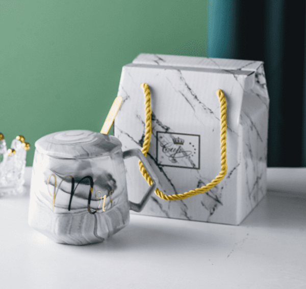LUCKYCRYSTA Diamond Glazed Ceramic Mug Gift Set - Image 2