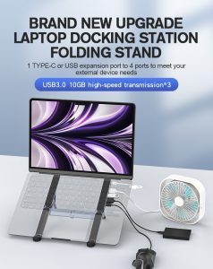 UltraDoc Pro 6-in-1 Folding Laptop Docking Stand